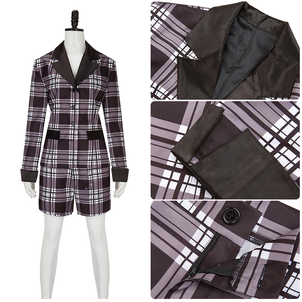 Movie Cher Horowitz Dion Dress Suit School Uniform College Jacket Skirt Woman Outfits Halloween Cosplay Costume