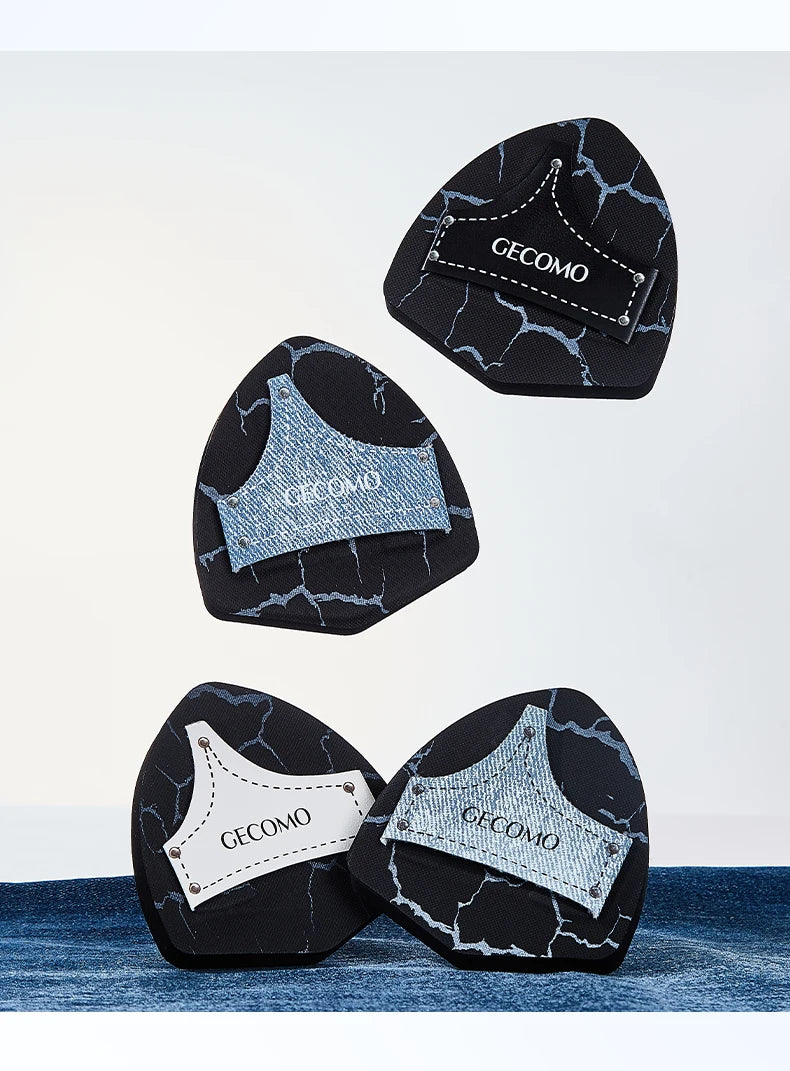 2PCS Denim Makeup Powder Puff Set Soft Skin-Friendly Dry & Wet Dual-Use Sponge Cushion For Liquid Foundation