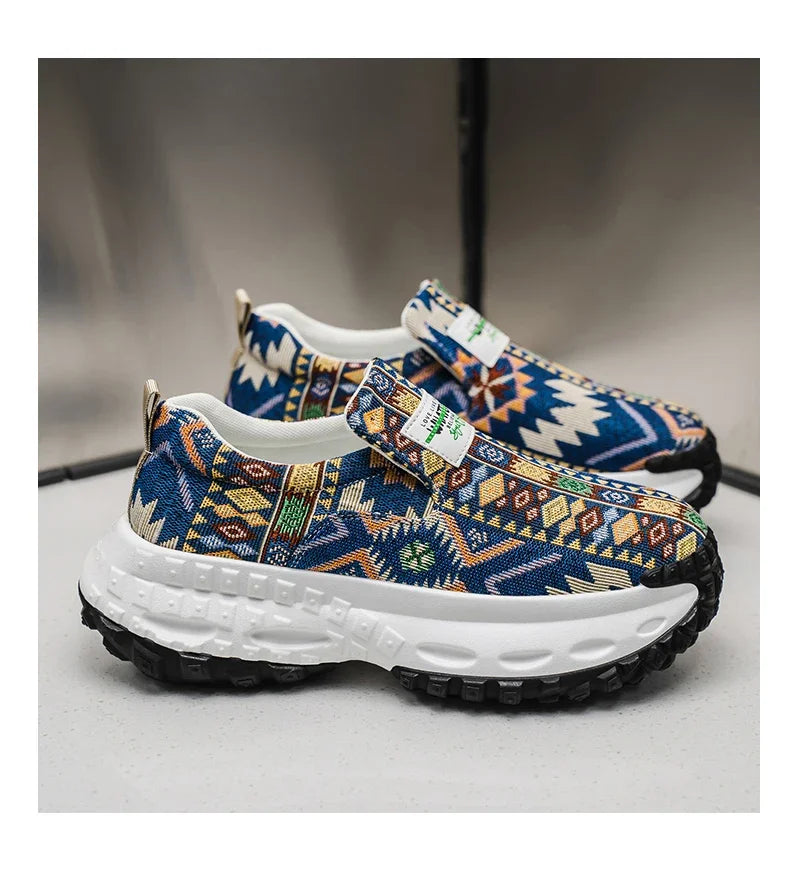 Men Shoes New Casual Shoes Soft Casual Sneaker Breathable Running Shoes For Man Bohemian Style Canvas Shoes