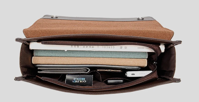 Executives Briefcase For Men PU Leather Designer Business Fashion Handbag Shoulder Messenger Male Organizer for Documents Bag