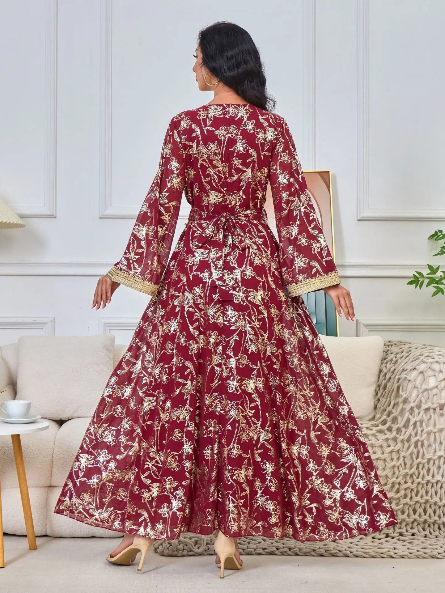 Summer Elegant Print Dress for Women Muslim Abaya Long Dress Dubai Party Evening Dress Islamic Turkey Kaftan Femme Vestidos Robe