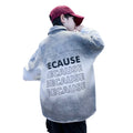 Loose Teenage Boy Gray Gradient Denim Shirt Jacket For Child Age 5 6 7 8 9 10 11 12 13 14 Years Kids Casual Spring Clothing Coat