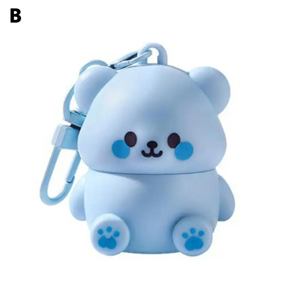 1PCS Childrens Lip Balm Bear Shape Moisturizing Care Kids Adult Lip Protection Dryness Prevention Gentle Lip Care Essential