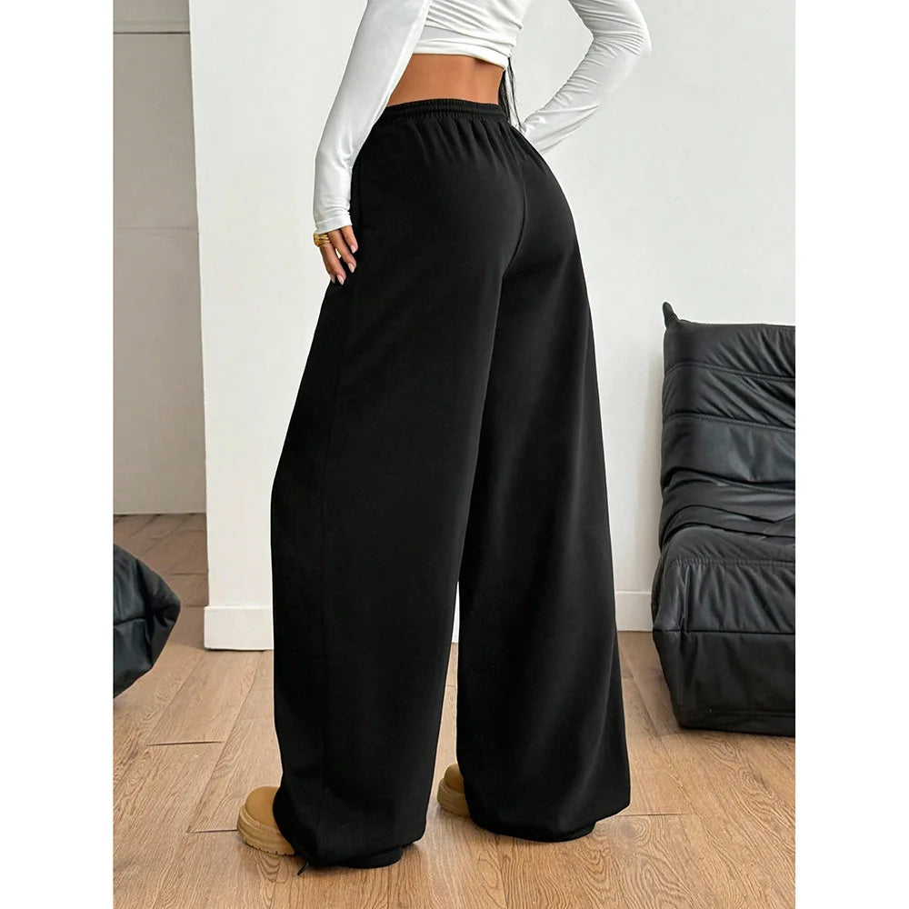 Women's Trousersamerican Jazz Dance Street Dance Wide Leg Pants Y2K Women's Pantsloose Pantswomen's Elastic Pantsautumn