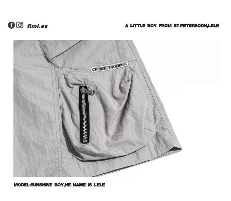 2025 Summer New Men's Shorts for Boys - Children's Casual Loose Workwear with Large Pockets