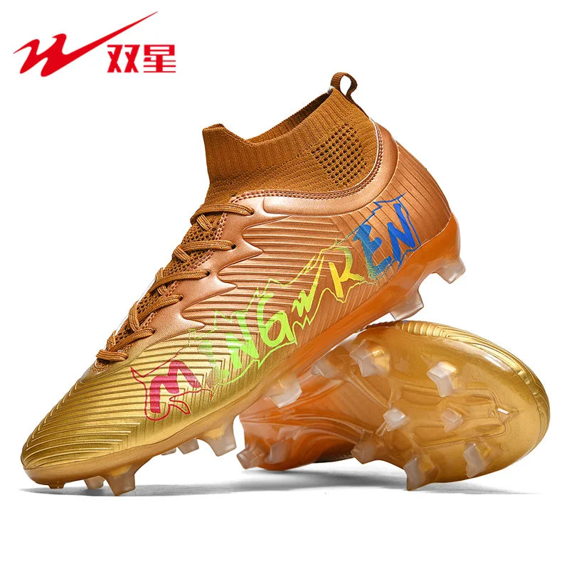 New Low Top Soccer Shoes for Men Teenage Boys Athletic Sports Training Footwear for Students on Lawn and Grass Fields