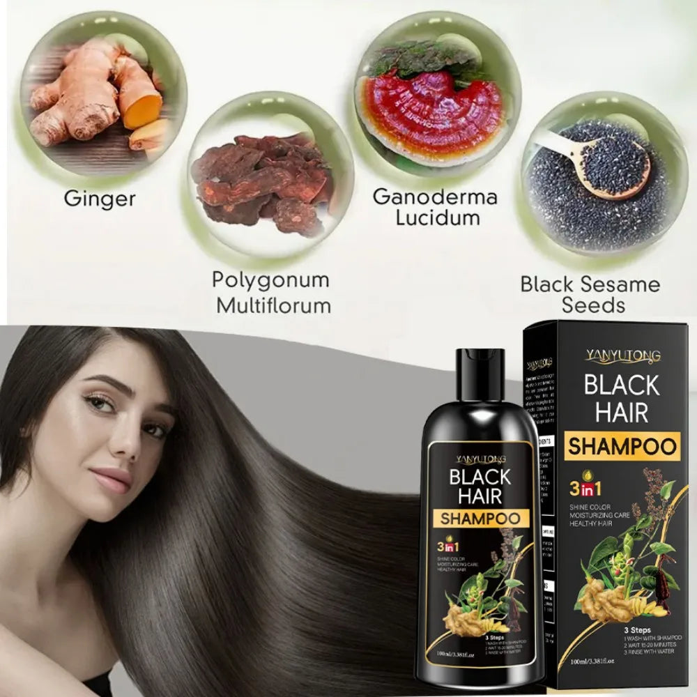 3 in 1 Turmeric Color-Treated Shampoo, Nourishing Color-Treated Shampoo Gentle Formula, Plant-Based, Light Beige