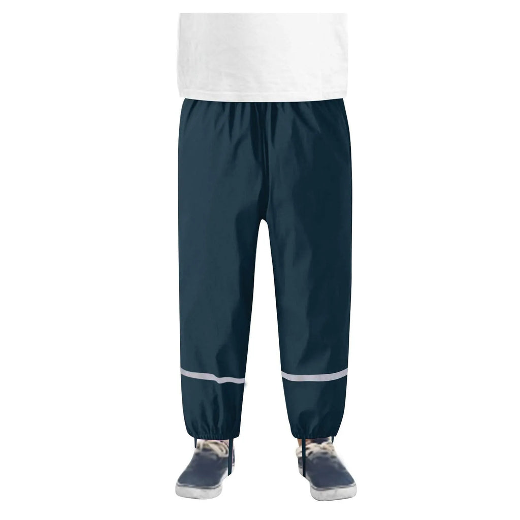 Children's Solid Color Loose Pencil Wind And Waterproof Mud Trousers Breathable Multi-function Casual Trouser For Boys And Girls