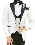 2023 Men 3 Pieces Suits For Men Custom Made Groom Groomsmen Tuxedos Wedding Men Suit Terno Masculino(Jacket+Pant+Vest)