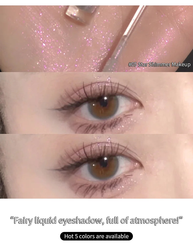 Liquid Eyeshadow High Pigment Waterproof Lasting Not Easy To Fade Pearl Glitter Portable Delicate Women's Eye Makeup