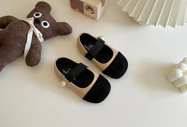 Girl Leather Shoes 2025 Autumn New Brand Girl Shoes French Princess Shoe Elegant Mary Jane Shoe Soft Sole Party Dresses for Girl
