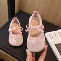 Girls' Shoes 2026 Spring New Sweet Lace Mesh Flat Shoe Fashion Sandals for Girl Mesh Bow Mary Jane Shoes Zapatos Para Niña 여아구두