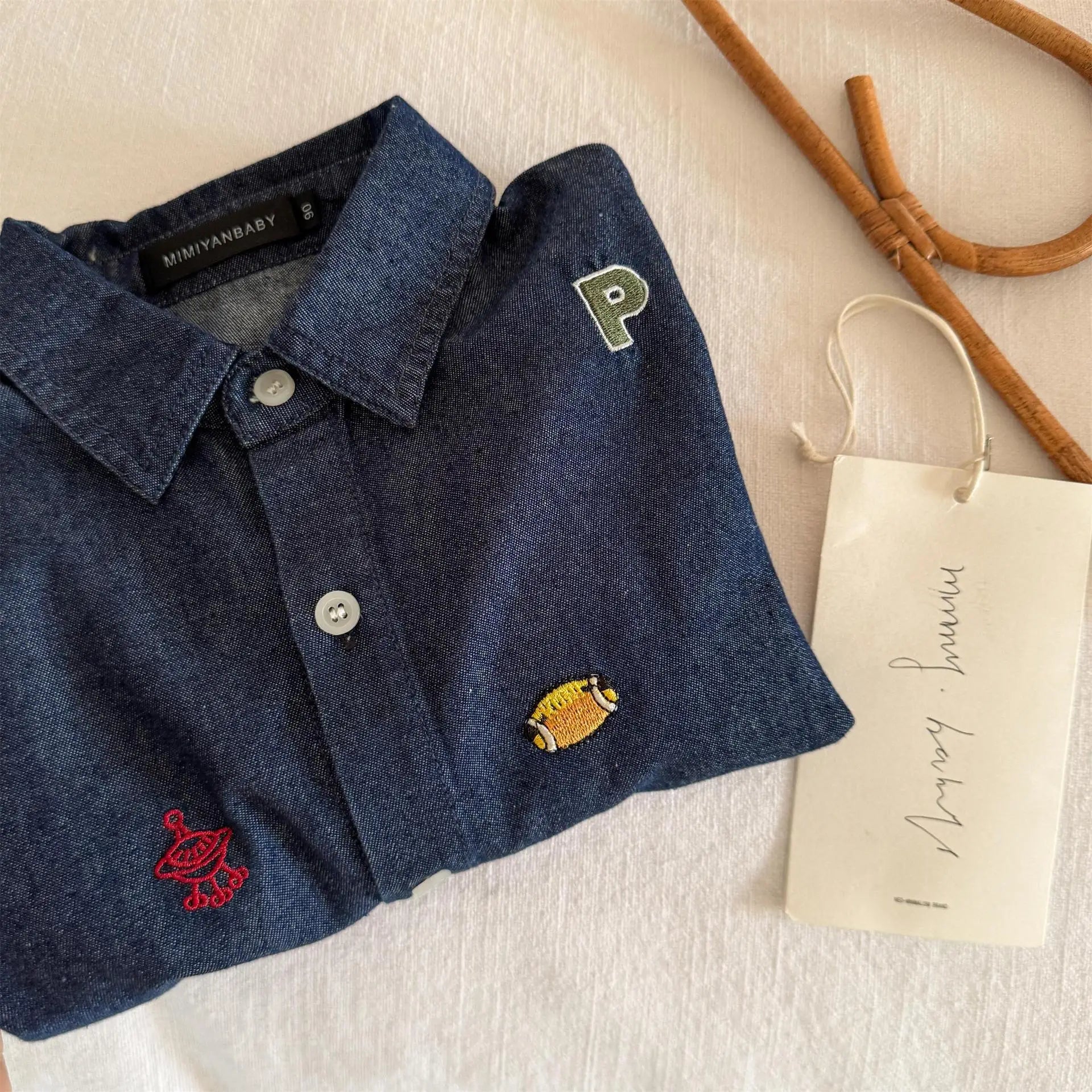 Baby Girls Boys Jean Blouses Kids Blue Shirts 2025 Spring Autumn Tops 1 To 6Yrs Children's Korean Style Clothing