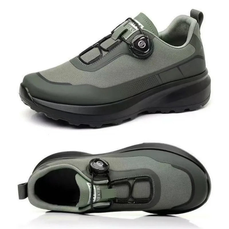 Original New Men Rotating-button Driving Sneakers Platform Casual Walking Shoes Outdoor Wear-resistant Running Sports Shoes Plus