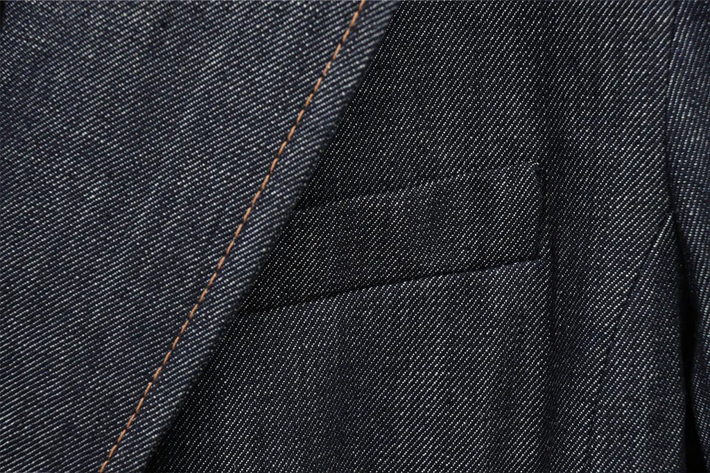 HH Women Denim Blazer Coat Single Breasted Long Sleeve Lapel Suit Jacket With Pockets Female 2025 Spring New Fashion Outwear