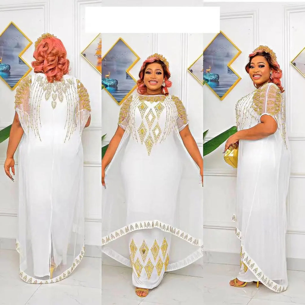 African Dresses for Women 2026 Traditional Nigeria Caftan Dress Abaya Musulman Robe Femme Clothes Dashiki Africa Clothing