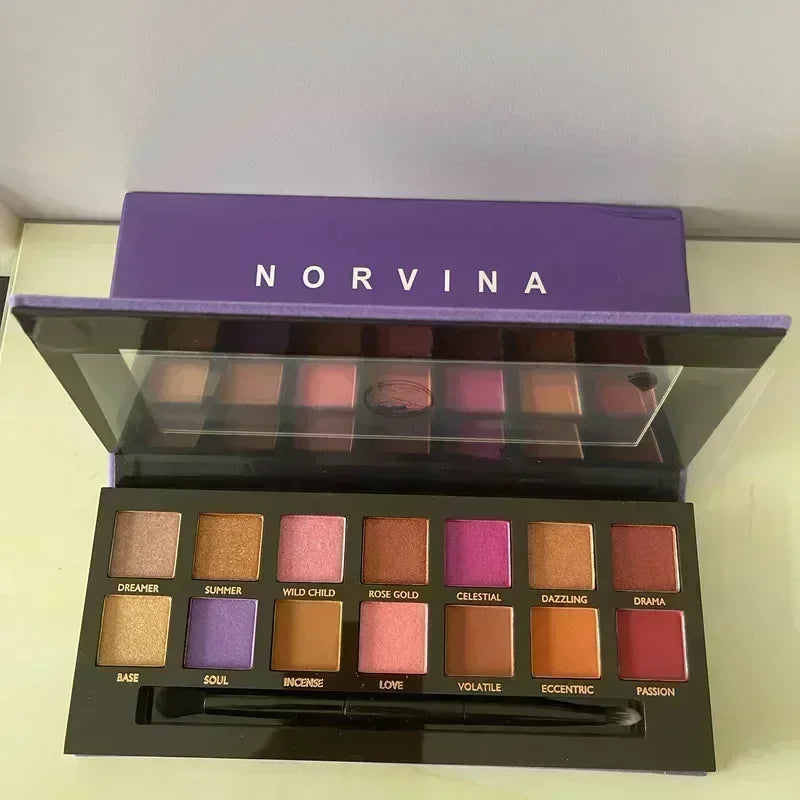 Good Sale Natural Matte Eye Shadow Waterproof Palette Shimmer Eyeshadow Soft Glam Norvina Sultry Riviera That Glow