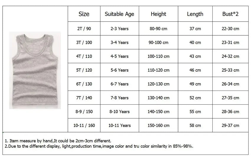 Kids Baby Boys Vests T-shirts Children Summer Vest Top Outfit Kid Boy Girl Solid Tops Clothes Cotton Tees Black Playsuits