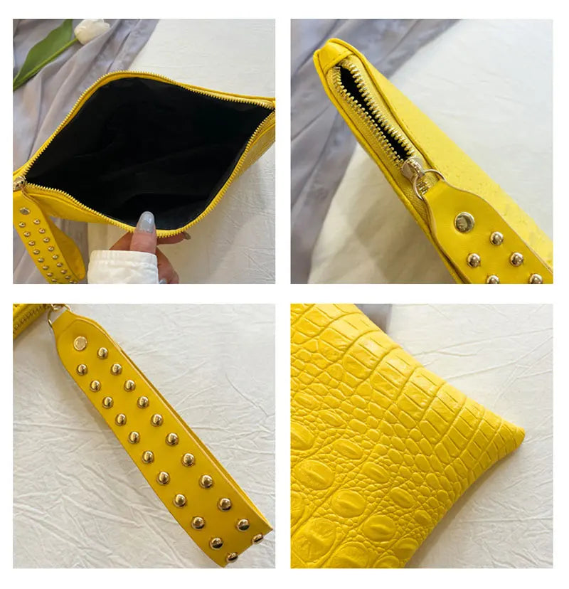 Fashion Luxury Handbags Women Bag PU Leather Clutch Ladies Evening Envelope Bag Female Day Clutches Purse Portable Wristlet Bag