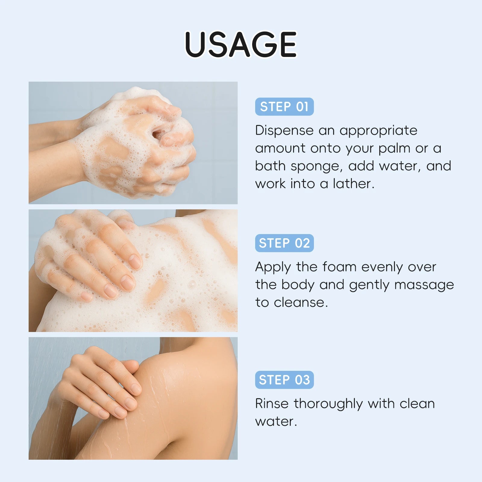 LAIKOU 400ml Milk Body Wash, Gentle Cleansing Long Lasting Moisturizing Milk Fragrance Shower Gel With Niacinamide & Shea Butter