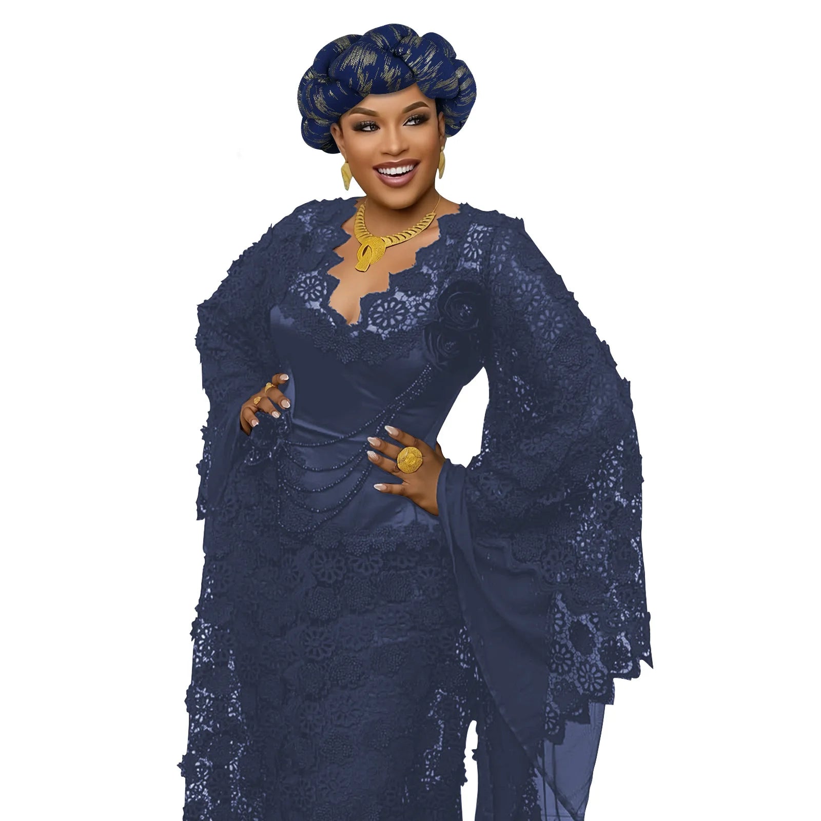 African Auto Gele Headtie Already Made Headties Turban Cap for Women Nigeria Hijab Braid Head Wrap Wedding Party Headpiece