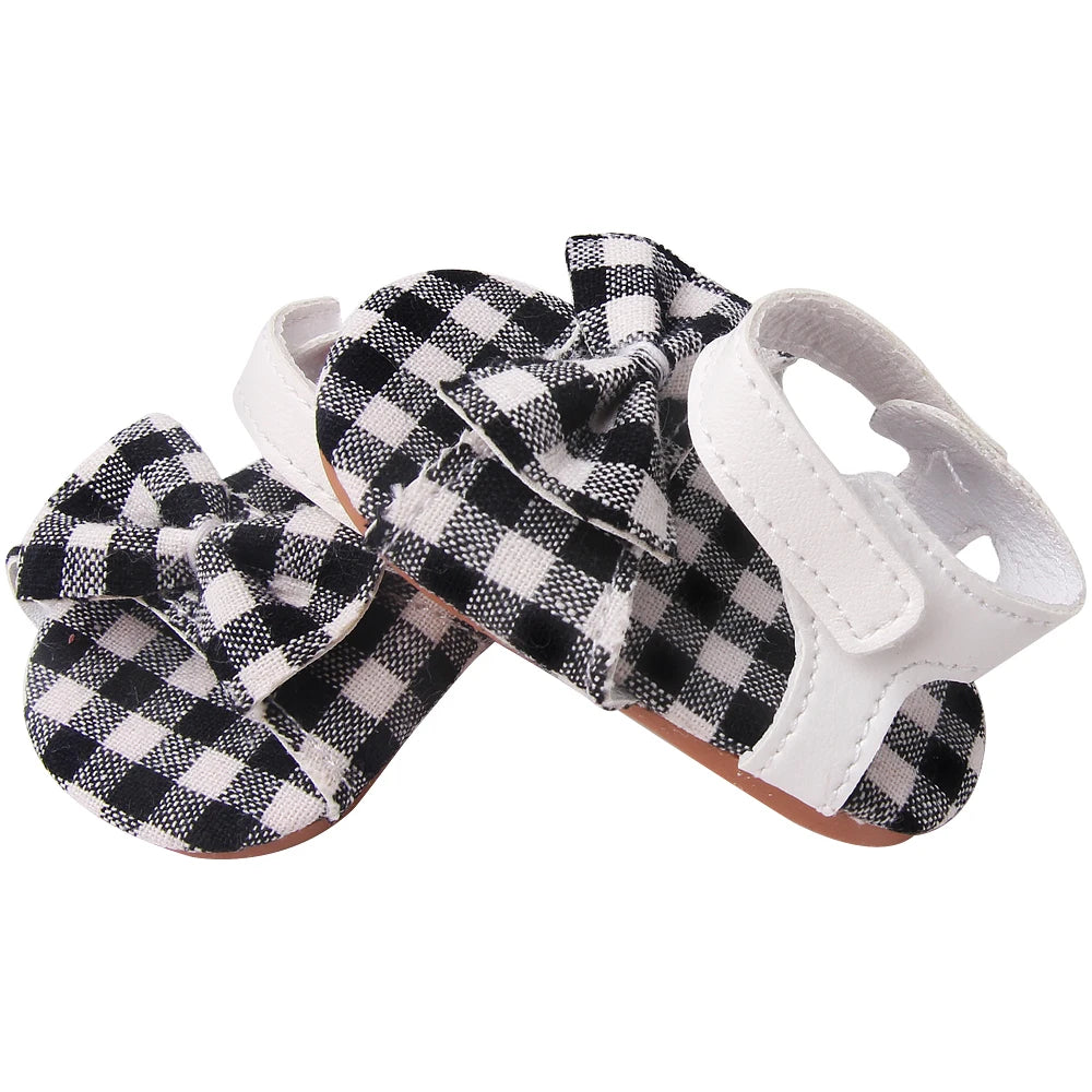 Dropshipping Girl Doll Sandals Shoes American 18 Inch Girl Doll Cute Bow Sandals Ours & Generation Toys Accessories Dress Shoes