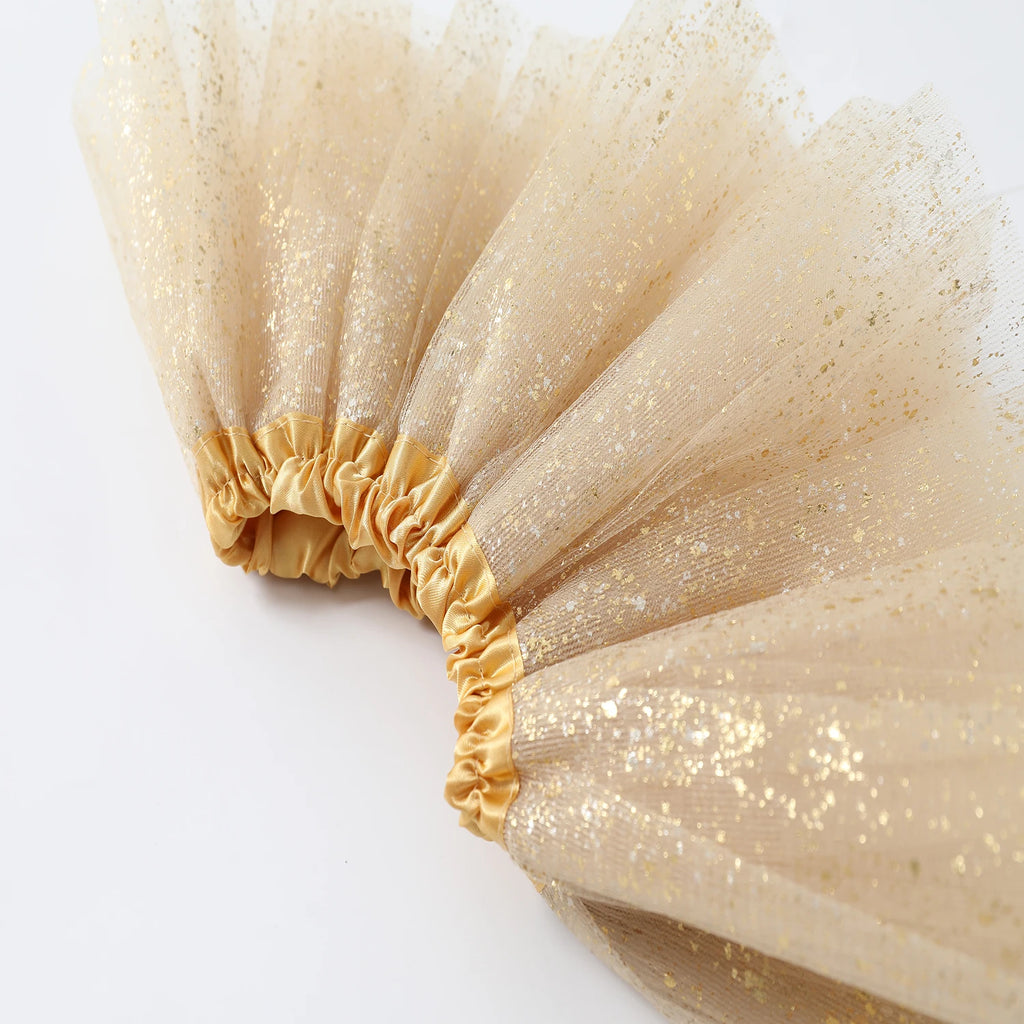 New girls bronzed half skirt children's skirt European and American children cute TUTU gauze skirt