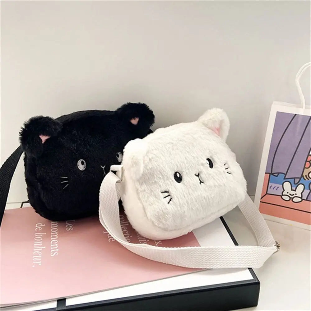Children's Handbags Cute Shoulder Bag Cartoon Cat Soft  Bag Messenger Small Bags
