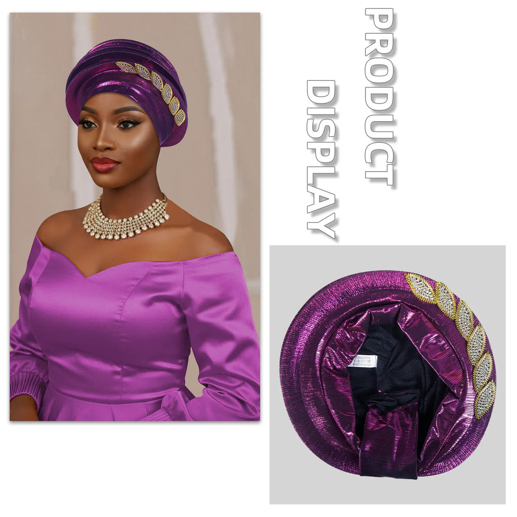 Ready African Auto Gele Headtie Women's Turban Cap Nigeria Wedding Geles Muslim Head Wraps Bonnet Turbante Mujer 2026 New