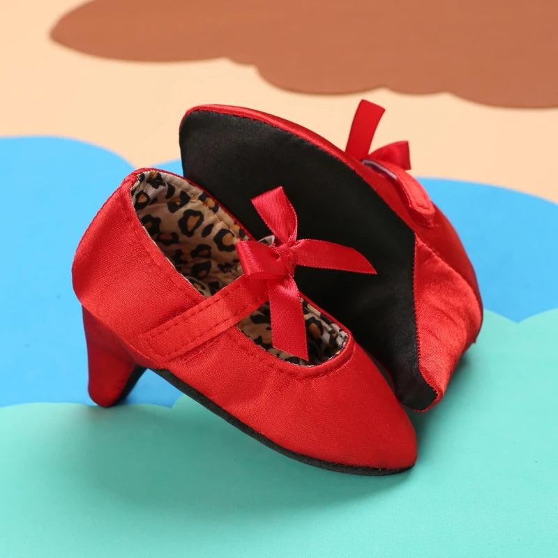 2026 New Infant Newborn Baby Girl High Heels Shoes Princess Bow First Birthday Party Shoes Photo Props Shoes 10CM / 10.5CM