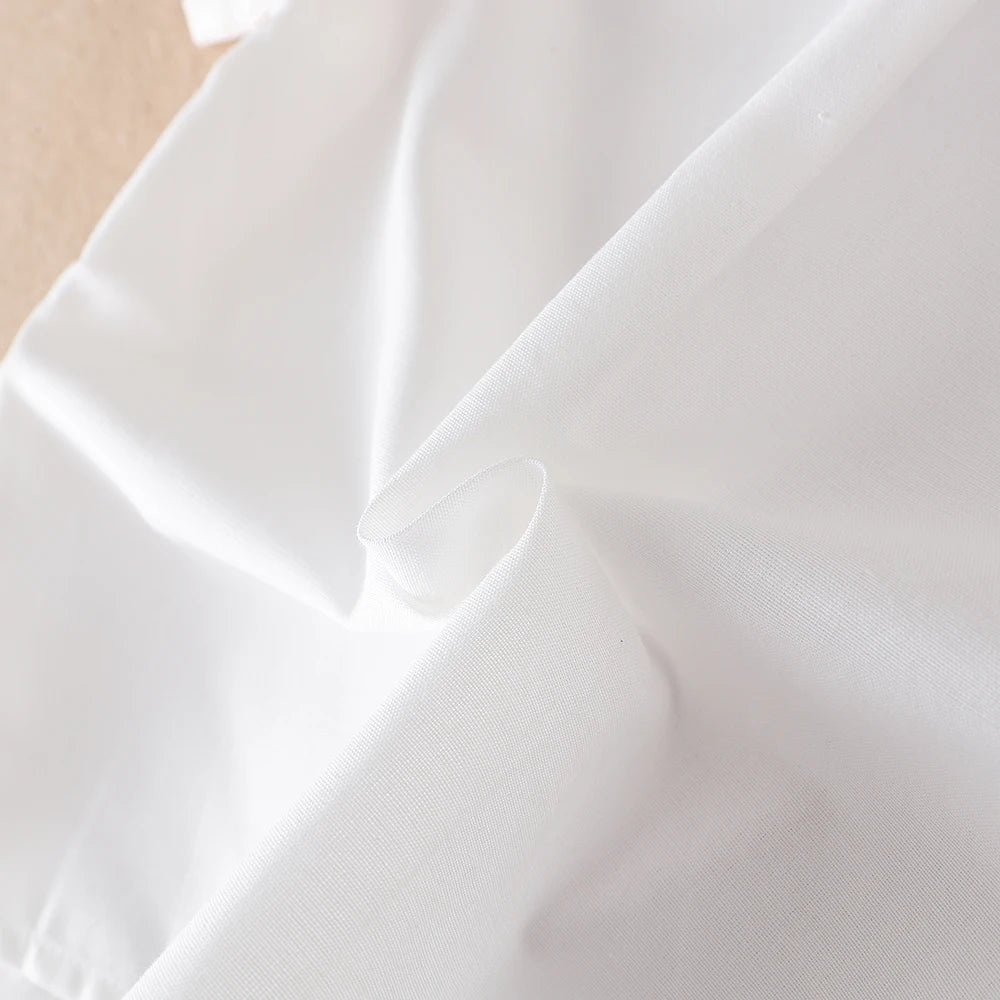Boys Summer Shirt 2024 New Kids Cotton Clothes School Uniform Children Turn-down Collar Short Sleeve Clothing 5-12 Years