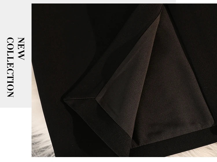 Elegant Office Ladies Work Suit Straight Skirt Women Autumn Winter Korean Fashion High Waist Split Business Midi Long Skirts