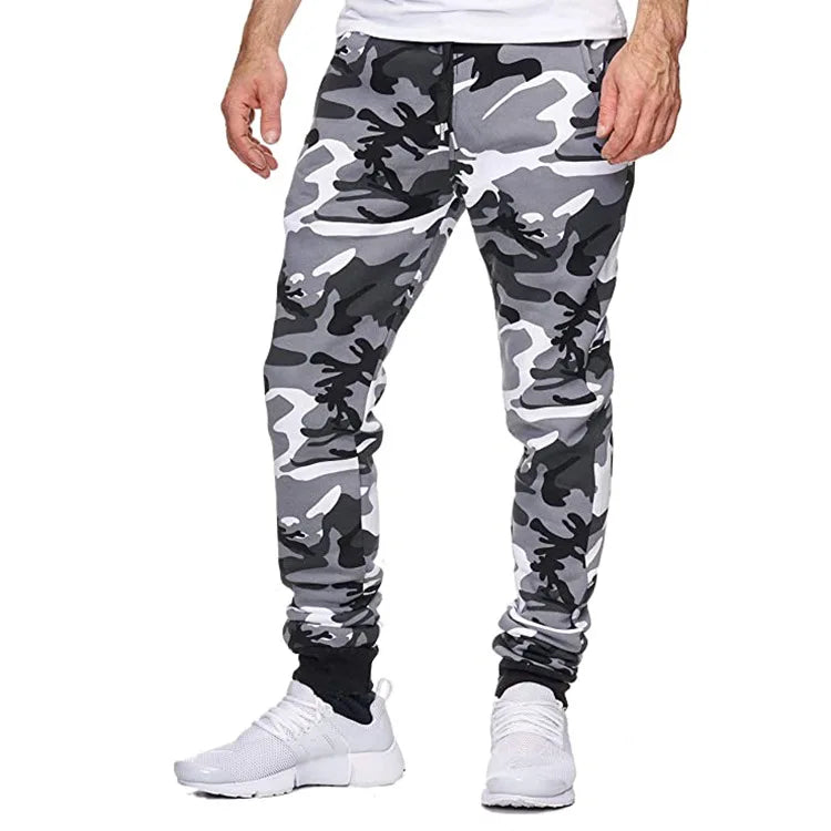 2025 New Men's Camouflage Joggers Casual Elastic Waist Print Sweatpants Sports Running Trousers Hip Hop Tracksuit Bottoms