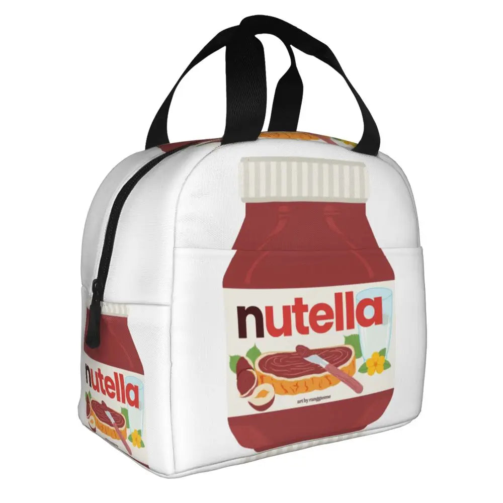 Custom Italy Nutellas Thermal Insulated Lunch Bag Women Portable Lunch Container for Outdoor Picnic Storage Food Box
