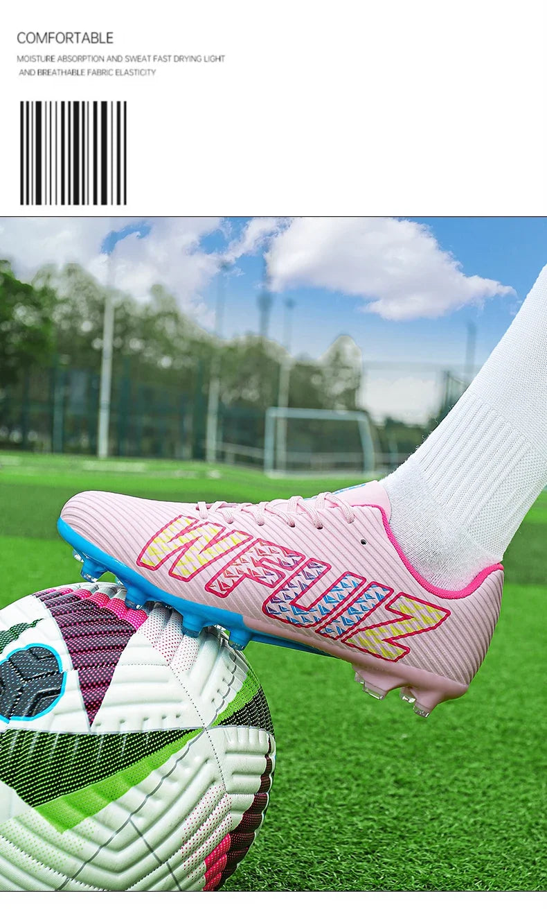 New Boy Girl  Professional Soccer Shoes Ultralight Match Training Shoes Non-Slip Cleats Grass Drop Shipping Boys Football Boots