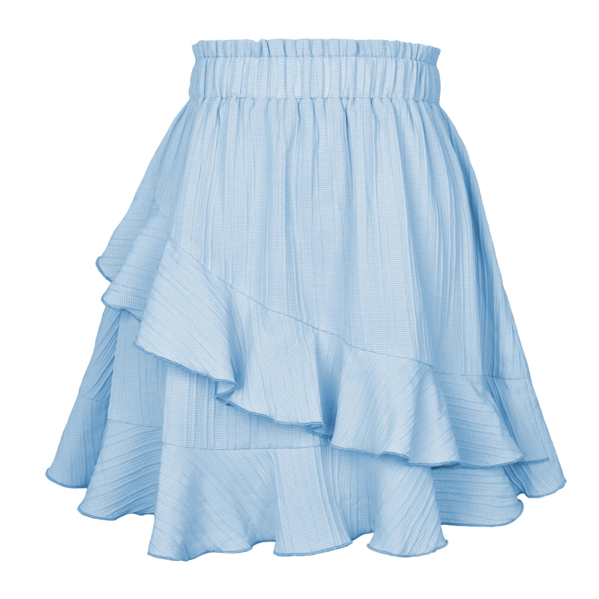 New Women Skirts Fashion Women Ruffle Skirt High Waist Irregular Solid Color Short Skirt Women Fashionable Solid Color Skirts