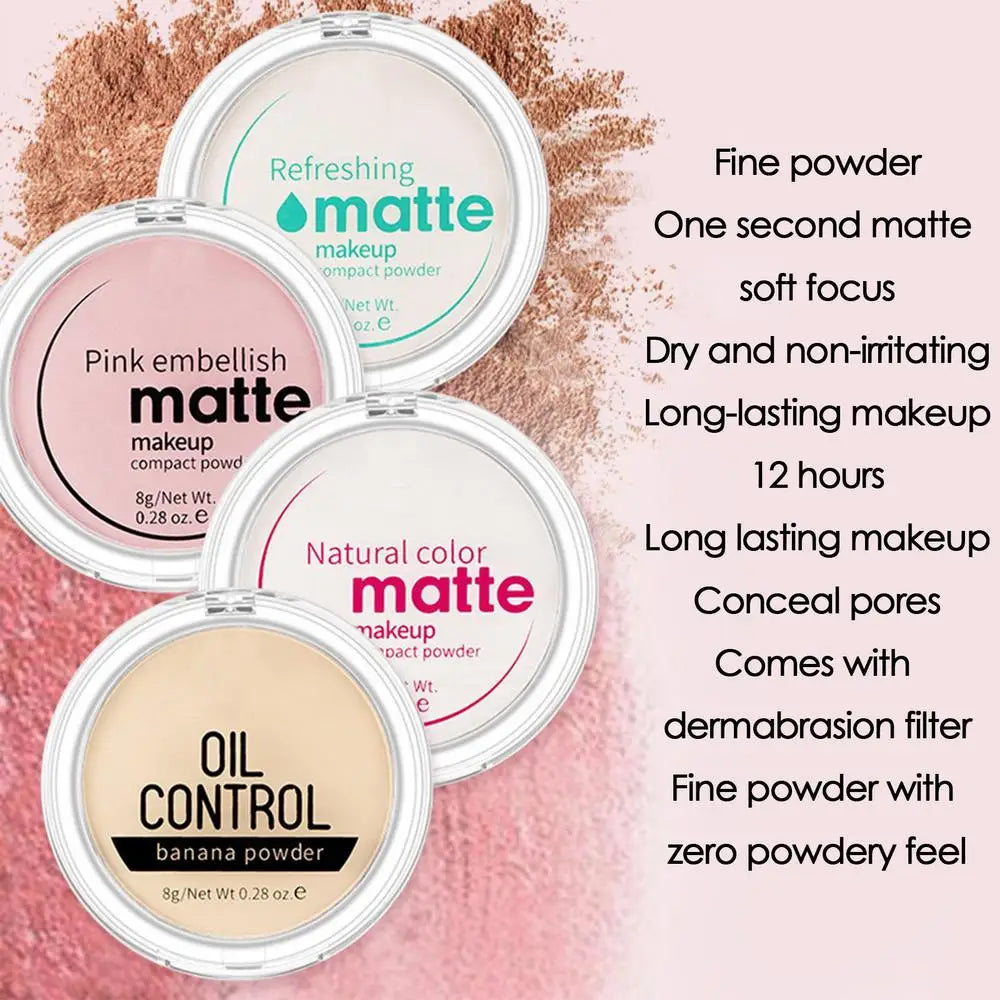 Make Up Face Powder Pressed Powder Brighten Oil-control Nude Makeup Pressed Powder Foundation Makeup Base Cosmetics