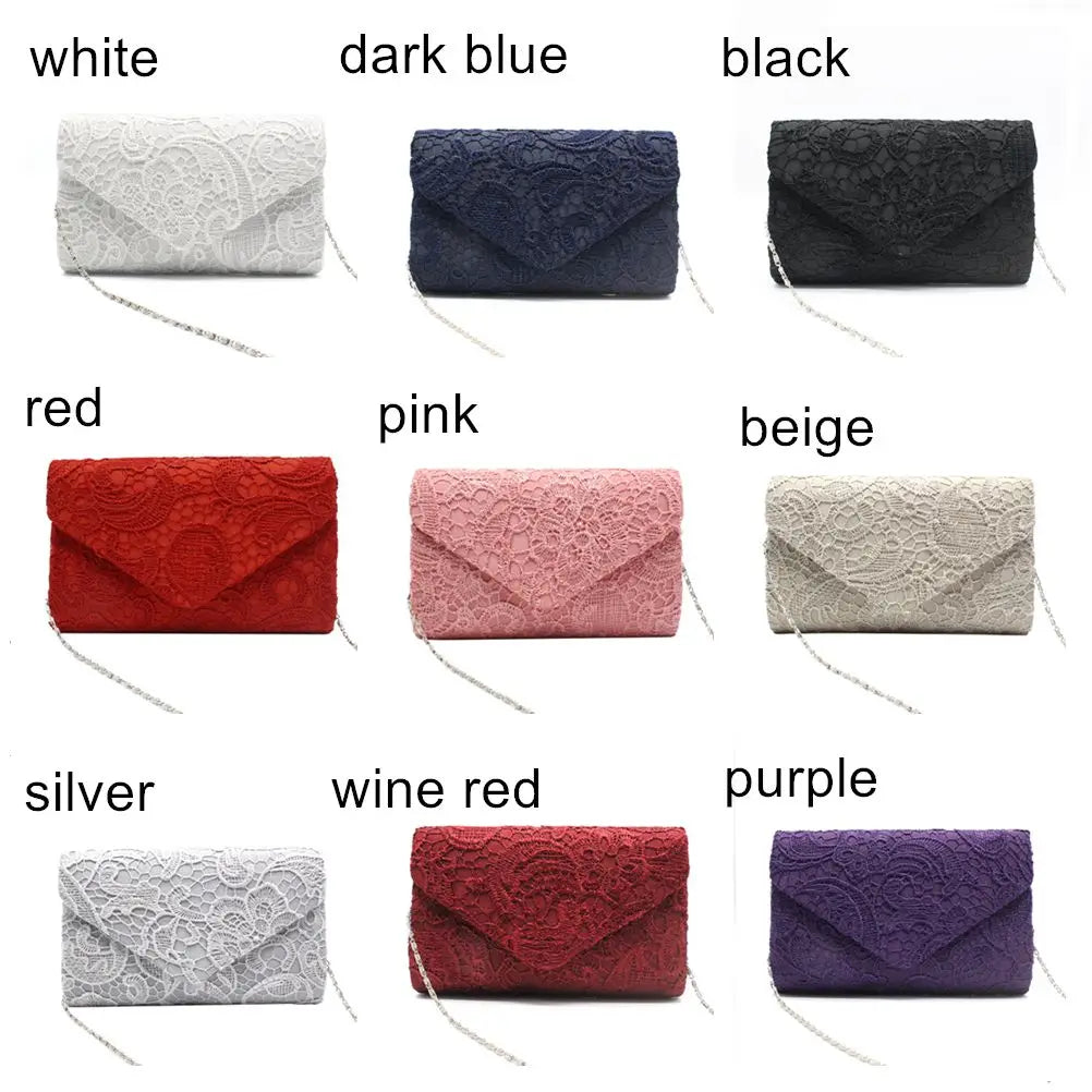 Ladies Messenger Bag Handbags Lace Clutch Bag Evening Party Wedding Purse Envelope Bag Fashion Women Wallet