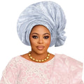 2026 New African Headtie Turban Nigeria Auto Gele Head Wraps Auto Gele Women's Turban Cap Wedding Geles Muslim Head Wraps Bonnet