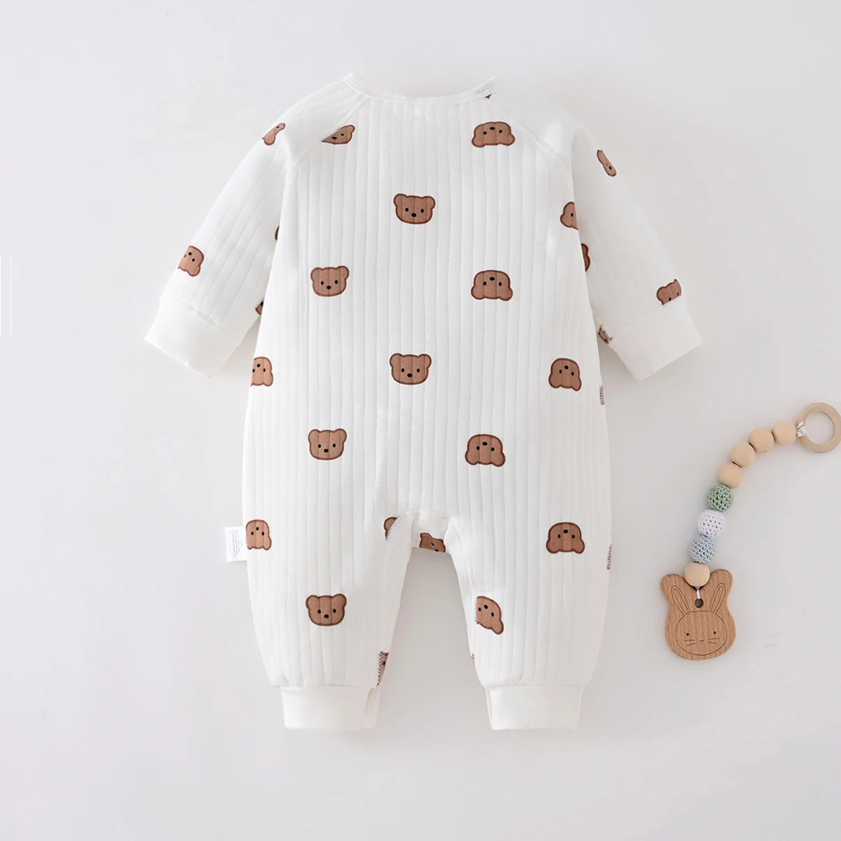 Somenie Boys Girls Bodysuit Newborn Winter Onesie Clothes Cotton Toddler Home Wear  0-6M Thickened Spring and Autumn Clothing
