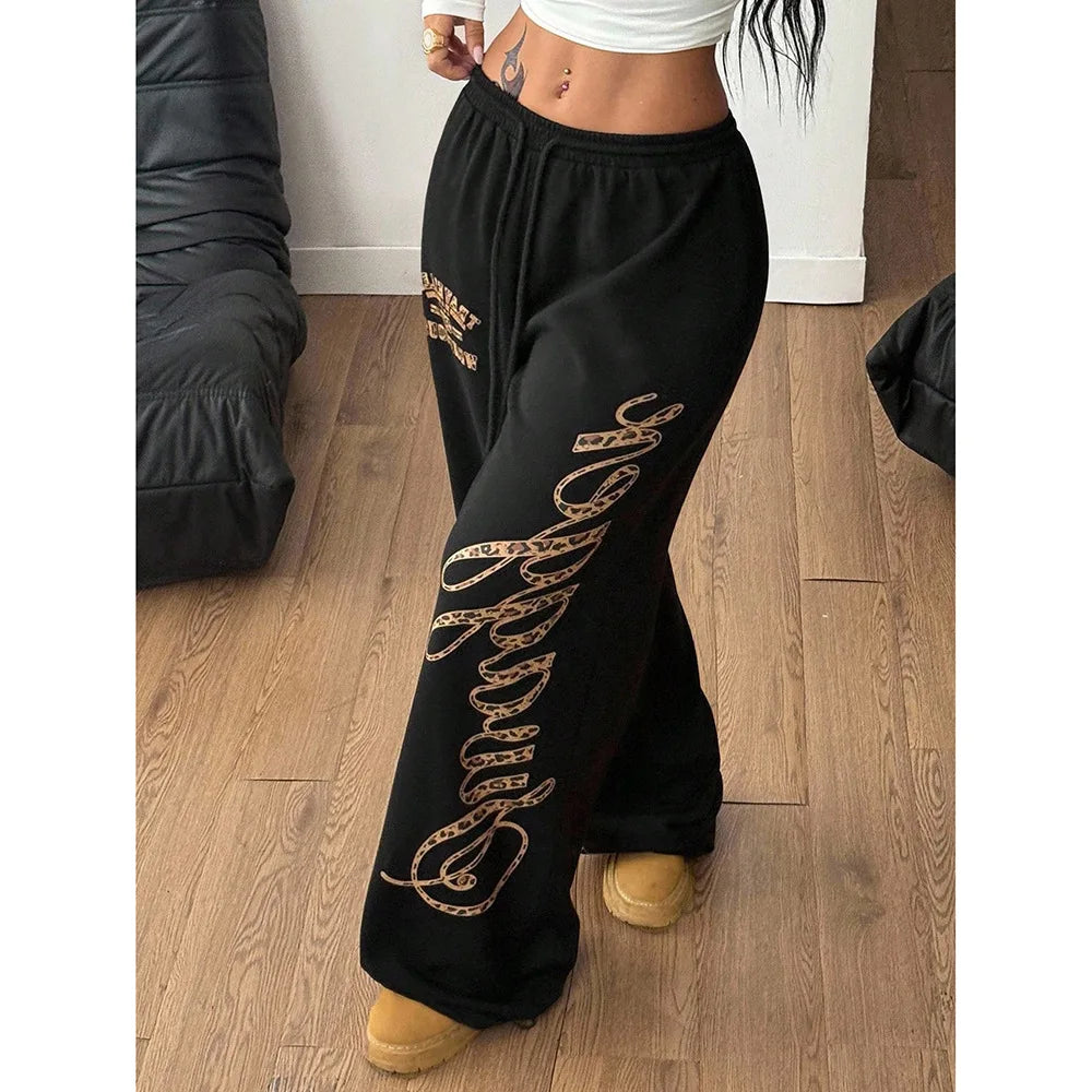 Women's Trousersamerican Jazz Dance Street Dance Wide Leg Pants Y2K Women's Pantsloose Pantswomen's Elastic Pantsautumn