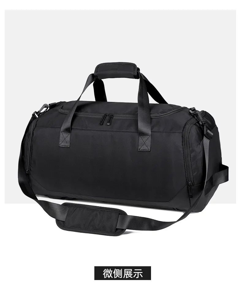 Large capacity travel bag with printed logo name boxing sports storage bag gym bag personalized pattern