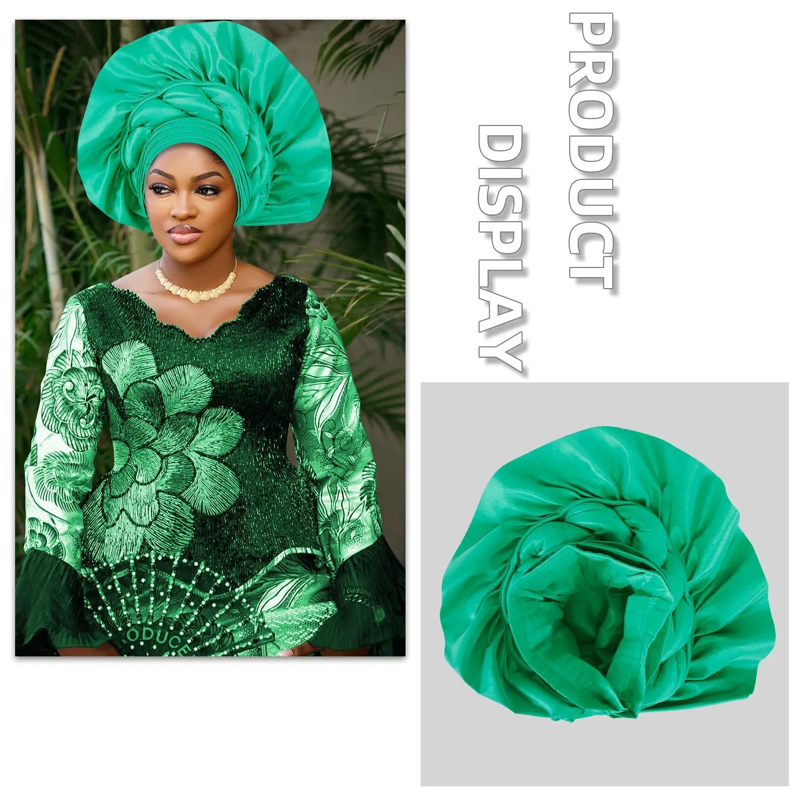 African Female Turban Cap Women Autogele Headtie Nigeria Fan Geles Wedding Party Head Wraps Headwear Bonnet Hijab Hat Headscarf