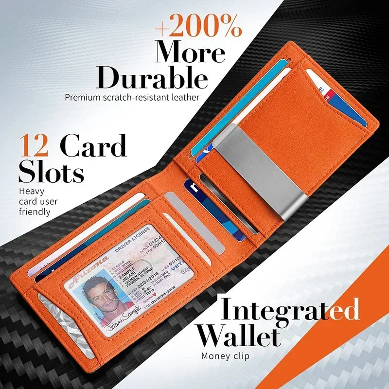 Rfid Carbon Fiber Luxury Men Wallets Money Bag Slim Thin Man Card Holder Wallet for Men Small Short Purse Male Vallet Billfold