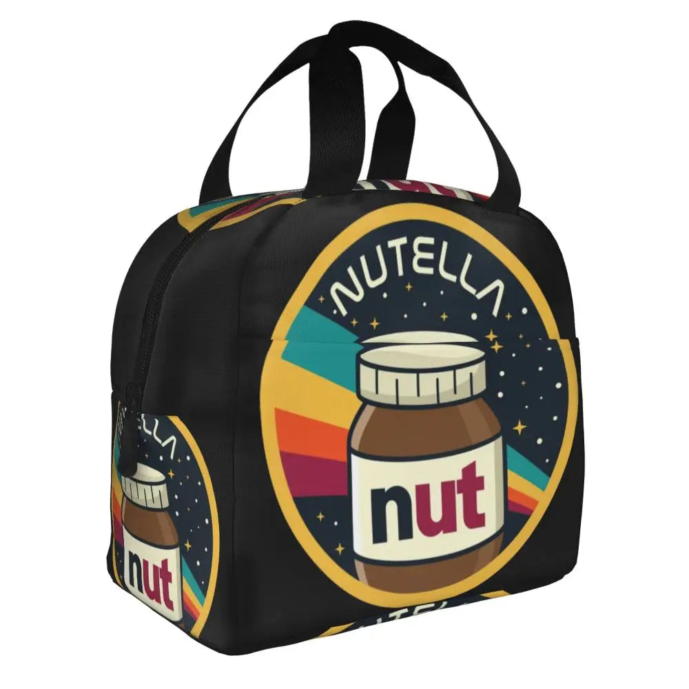 Custom Italy Nutellas Thermal Insulated Lunch Bag Women Portable Lunch Container for Outdoor Picnic Storage Food Box