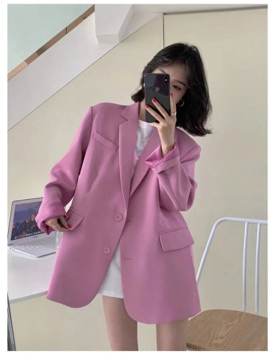 Blazer Woman Spring Summer New Solid Color Suit Jacket Women Korean Fashion Casual Comfortable Suit Woman Clothing Outerwears
