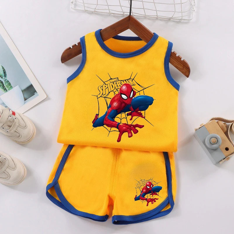 Boys Summer Basketball Set Quick Dry Vest & Shorts Kids Sportswear