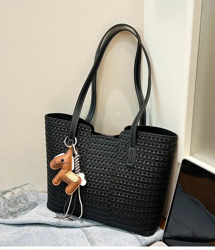 Nylon Shoulder Tote Bag Large Capacity Waterproof for Women Office Shopping Travel Daily