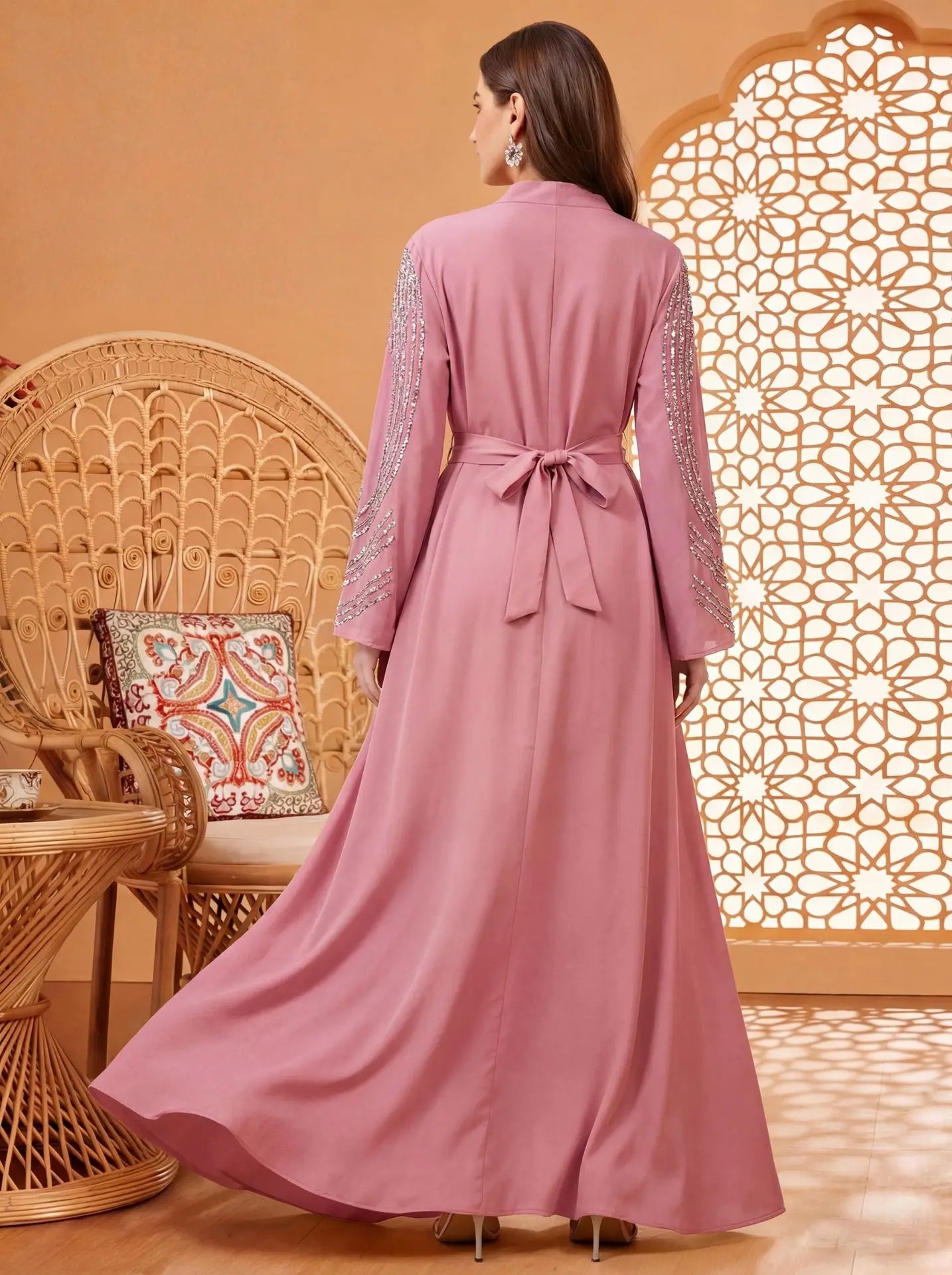 Eid Women Dresses Abaya Muslim Jalabiya Ramadan Long Dress Diamonds Sashes Morocco Dubai Abayas Kaftan Islam Vestidos 2026