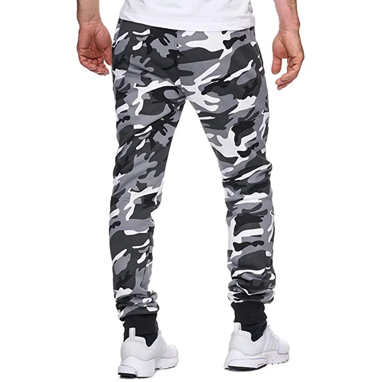 2025 New Men's Camouflage Joggers Casual Elastic Waist Print Sweatpants Sports Running Trousers Hip Hop Tracksuit Bottoms
